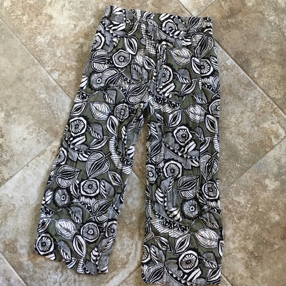 Euc Loft Flowy Patterned Pants - image 3